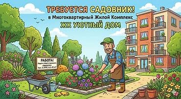 семья на ферму: Вакансия: садовник для многоквартирного жилого комплекса. Задачи: - — 1