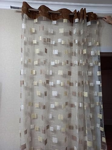 bed sheet: Тюль на люверсах, 1 шт. Размер: 240×270 см. Полупрозрачная сетка — 2