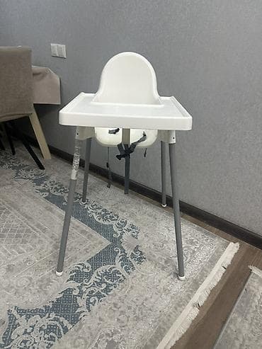 ике: Стульчик для кормления, Другой бренд, Пластик, Другой вид, цвет - Белый — 1