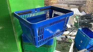 белые плетеные корзины: 30 л, Без колесиков, Б/у — 2