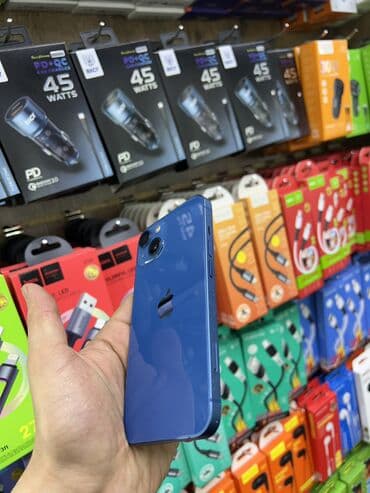 тесла телефон цена: IPhone 13, Б/у, 256 ГБ, Синий, Чехол, 80 % — 2