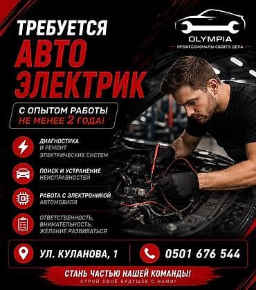 ремонт колонок: Требуется Автоэлектрик, Оплата: Ежедневно, 1-2 года опыта, Обучение — 1