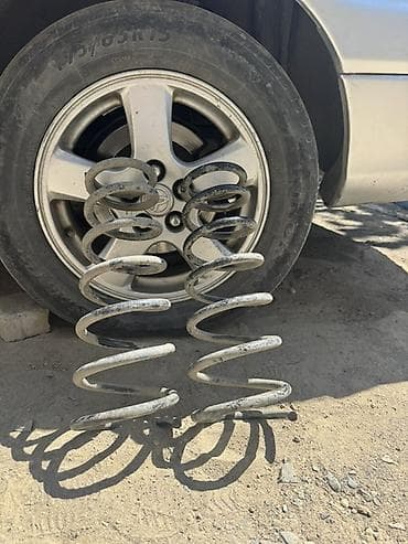 14: Пара задних пружин подвески для легкового автомобиля. На тойоту — 1