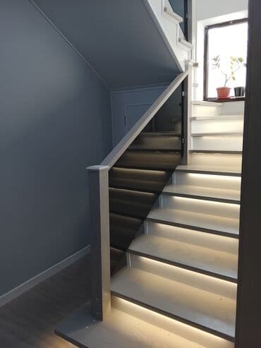 лесница перила: Деревянная лестница Для дома, Форма лестницы: Прямая, Стиль: Классический — 26