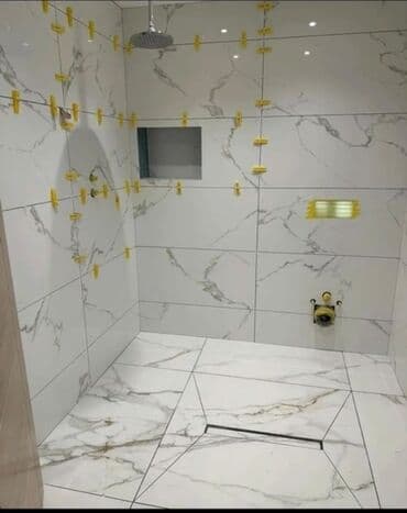 мраморный кох: Назначение: Для ванны, душа, цвет - Серый, Матовое покрытие, 60x60 см — 10