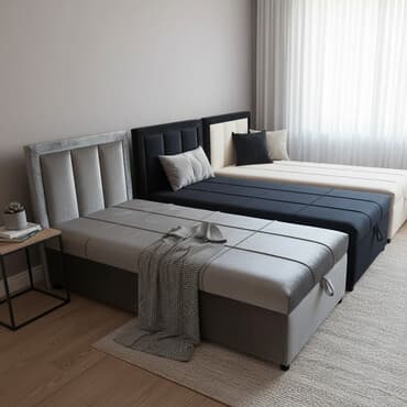 Односпальная кровать, Новый, С мягкой обивкой, длина - 2000 см