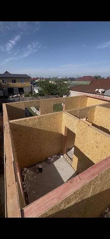 solutions elementary: Каркасно-панельный дом из SIP/OSB в процессе строительства. - Стены — 3