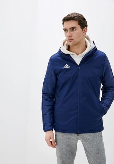 мужские куртки новые: Мужская куртка, S (EU 36), M (EU 38), L (EU 40), Adidas, Новый, цвет - Синий, Платная доставка, Самовывоз — 1