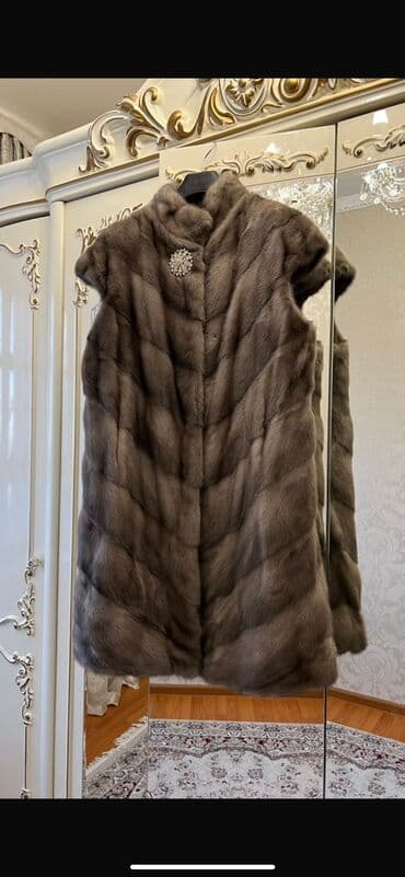 Шуба, Норка, По колено, 7XL at lalafo.kg Шуба, Норка, По колено, 7XL