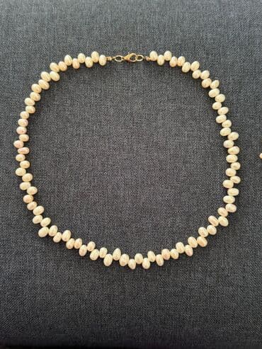 набор пандора: Жемчуг Жемчужное ожерелье 3 шт: 2 шт овал не длина 48 см, 1шт круглые — 1