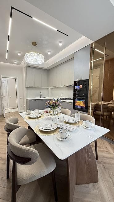 discovery studio: 3 комнаты, 96 м², Асанбай мкр Элитка, 10 этаж, Дизайнерский ремонт — 3