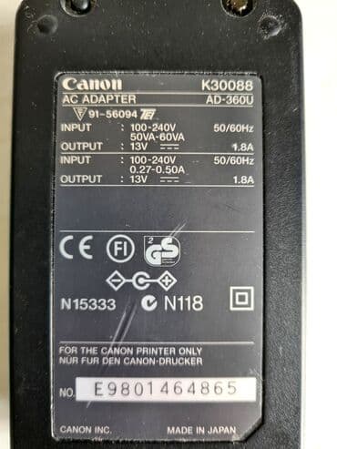 блоки питания для ноутбуков ibm: Блок питания, адаптер CANON AD-360U, 13V, 1.8A SONY AC-LS5B, 4.2V — 4