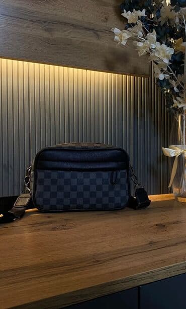 купить мужской клатч из натуральной кожи ручной работы: Барсетка, Материал: Искусственная кожа, Застежка на магните, Застежка на молнии, Множество карманов, Новый — 1