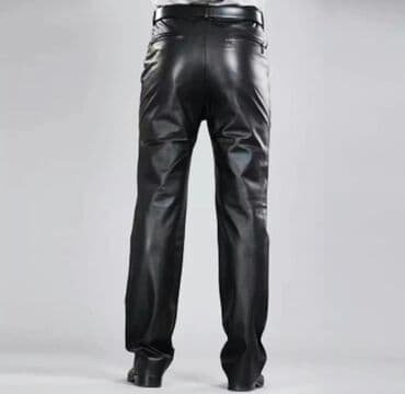Брюки: Байкерские брюки с подкладкой из хлопка. Мягкая качественная кожа — 3