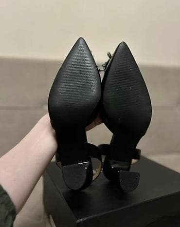 Айымдардын бут кийими: Женские туфли-сланги на каблуке - Цвет: черный - Формат: slingback — 2