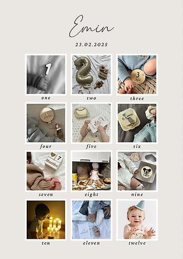 study lamp: Сохрани самые тёплые моменты первого года 🤍 Создаю нежные постеры с — 2