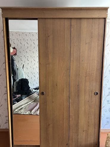 Шифоньер, шкаф для одежды, Б/у, Прямой, Дерево