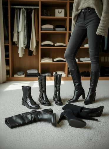 женские зимние сапоги из натуральной кожи и меха: Женские осенне‑зимние сапоги и ботильоны — набор из нескольких пар — 2