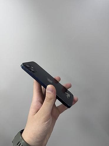tab a9: IPhone 12, Б/у, 128 ГБ, Синий, Чехол, 75 % — 2
