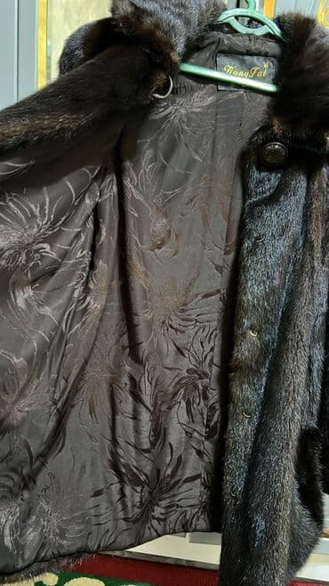 купить спортивный костюм женский теплый зимний: Шуба из натурального тёмно-шоколадного меха (визуально — норка) — 6