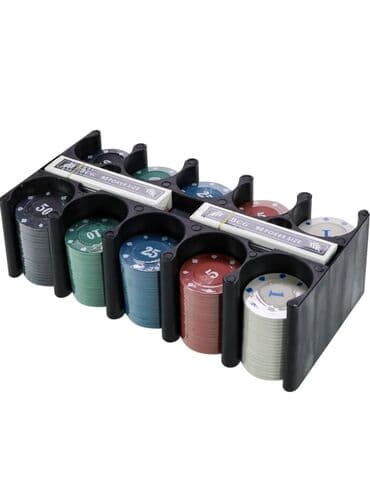 наборы для настольного тенниса: Набор для покера "Texas Hold'em" в металлическом кейсе — 7