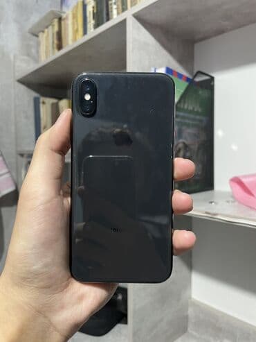 iphone xe: IPhone X, Б/у, 64 ГБ, Черный, Защитное стекло, 100 % — 1