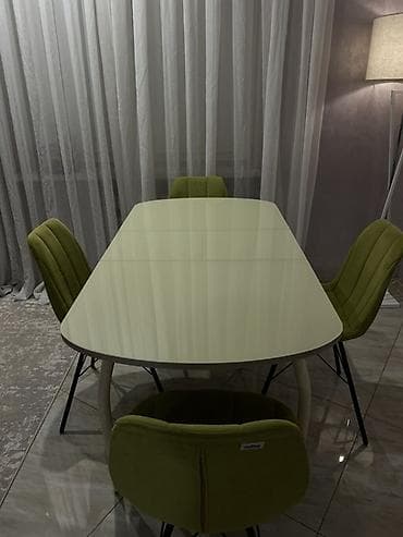 Офисная мебель: Кухонный стол и стул, цвет - Зеленый — 2
