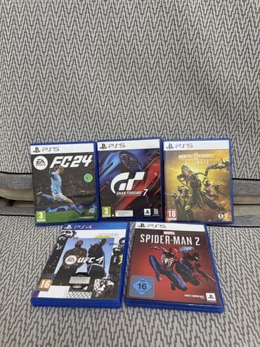 суу чачкыч: Игры PS5/PS4 UFC 4 - 2000 FC24 - 1500 Gran Turismo 7 - 2500 Spyder man — 1