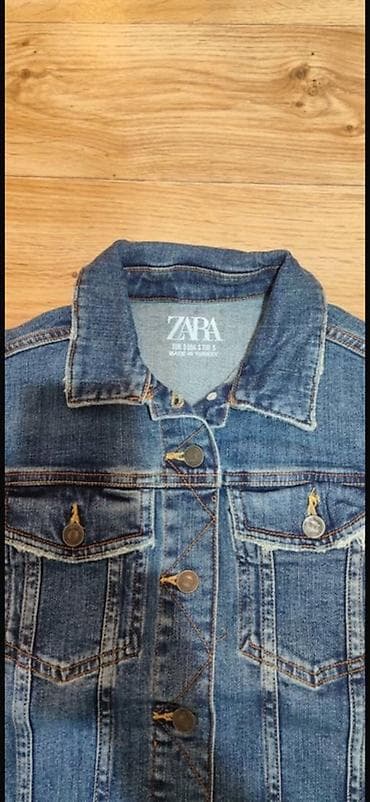 джинцовая куртка: Джинсовая куртка ZARA ОПТОМ - Бренд: ZARA (ярлык на внутренней — 2
