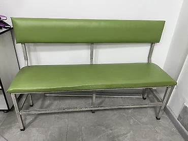 офисные скамейки: Банкетка, Без полок, цвет - Зеленый — 1