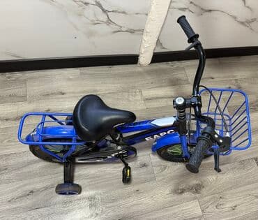 велосипеды для малышей с ручкой: Детский велосипед «БАРС», синий/черный Основные особенности: - Колеса — 2