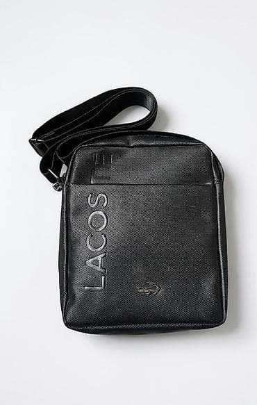 барсеткк: Сумка через плечо Lacoste, черная - Формат: вертикальная — 1