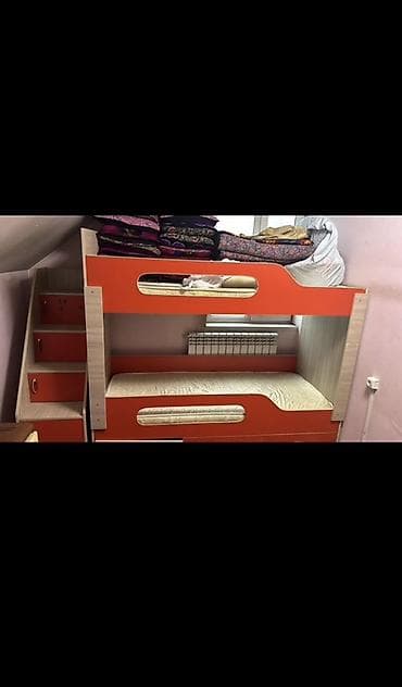 Бүктөлүүчү жеңил керебеттер: Балдар үчүн эки ярустуу, ЛДСП, түсү - Ток сары — 2