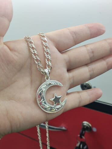 золотая лошадь цена: Серебро 925 Звёзды и Луна Длина 50 см Цена 8000 сом Для заказа — 2