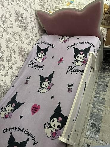 царга: Детская односпальная кровать, Б/у, Для девочки, С бортиком, Дерево, Самовывоз — 4