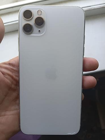 iphone 23: IPhone 11 Pro Max, Б/у, Серебристый, Коробка, 80 % — 2