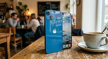 IPhone 13, Б/у, 128 ГБ, Синий, Чехол, 100 %
