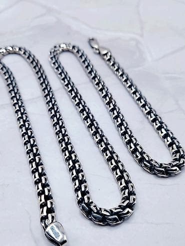 Жеке буюмдар: Серебряная цепь "Арабский Бисмарк" 60 гр 58 см Не плотная вязь Серебро — 6