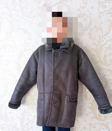 теплые мужские шарфы: Мужская теплая дубленка, цвет шоколадно-коричневый.Размер XL — 3