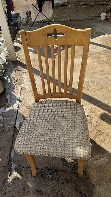 Другая мебель: Стул для кухни, Дерево, цвет - Серый — 1