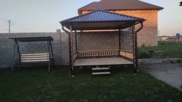 садовые беседки: Тапчан 3 x 3 x 3 м, Металл — 12