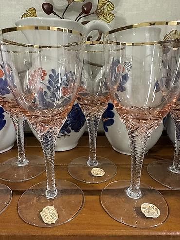 фужер: Фужеры «Богемия» в нежном розовом цвете — 1