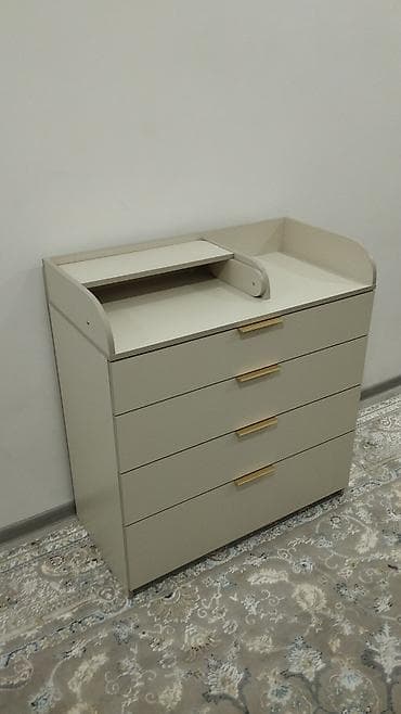 деревянные вешалки: Детский комод, С пеленальным столиком, цвет - Бежевый — 2