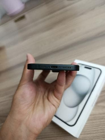 iphone plus: IPhone 15, Б/у, 256 ГБ, Черный, Кабель, 84 % — 5