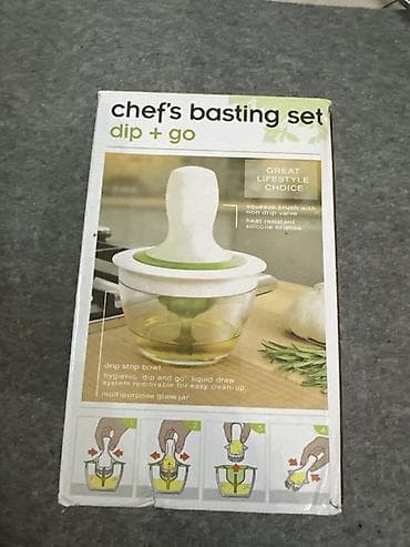 Кухонные принадлежности: Набор для смазывания «chef’s basting set dip + go». - Насадка-кисть с — 1