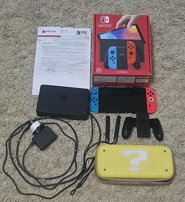 Продаётся Nintendo Switch Oled в комплект идёт чехол256 гбнакладки