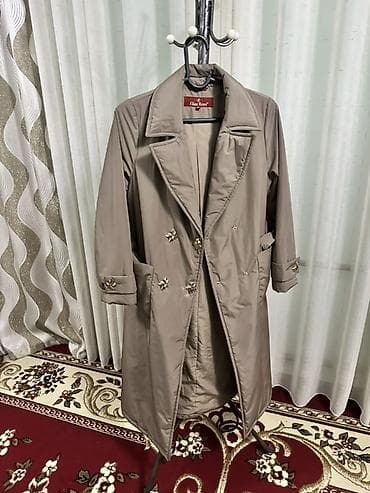 женский плащ утепленный: Женское пальто-тренч Elisa Rossi - Цвет: бежево-тауpe. - Длина: ниже — 2