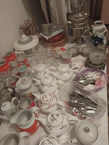 ссср пасуда: Чайники по 200сом. тарелки по 50сом. Самовар с чайником 2000сом — 4