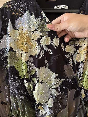 daniel klein: Вечернее платье, Длинная модель, Шифон, С рукавами, Стразы, XL, 2XL — 2