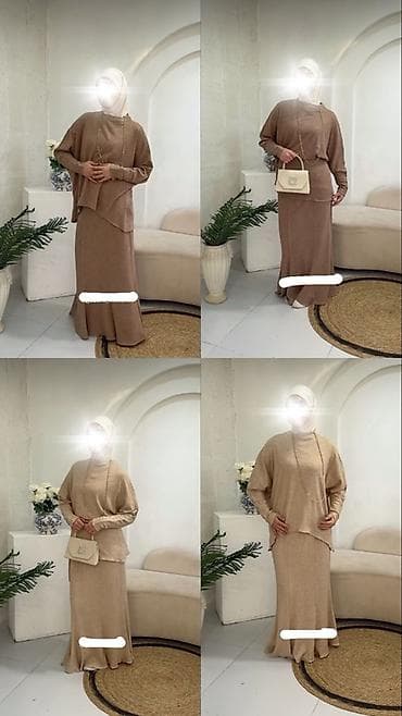 туника ажурная: Костюм с юбкой, Модель юбки: Годе, Макси, Стандарт — 1